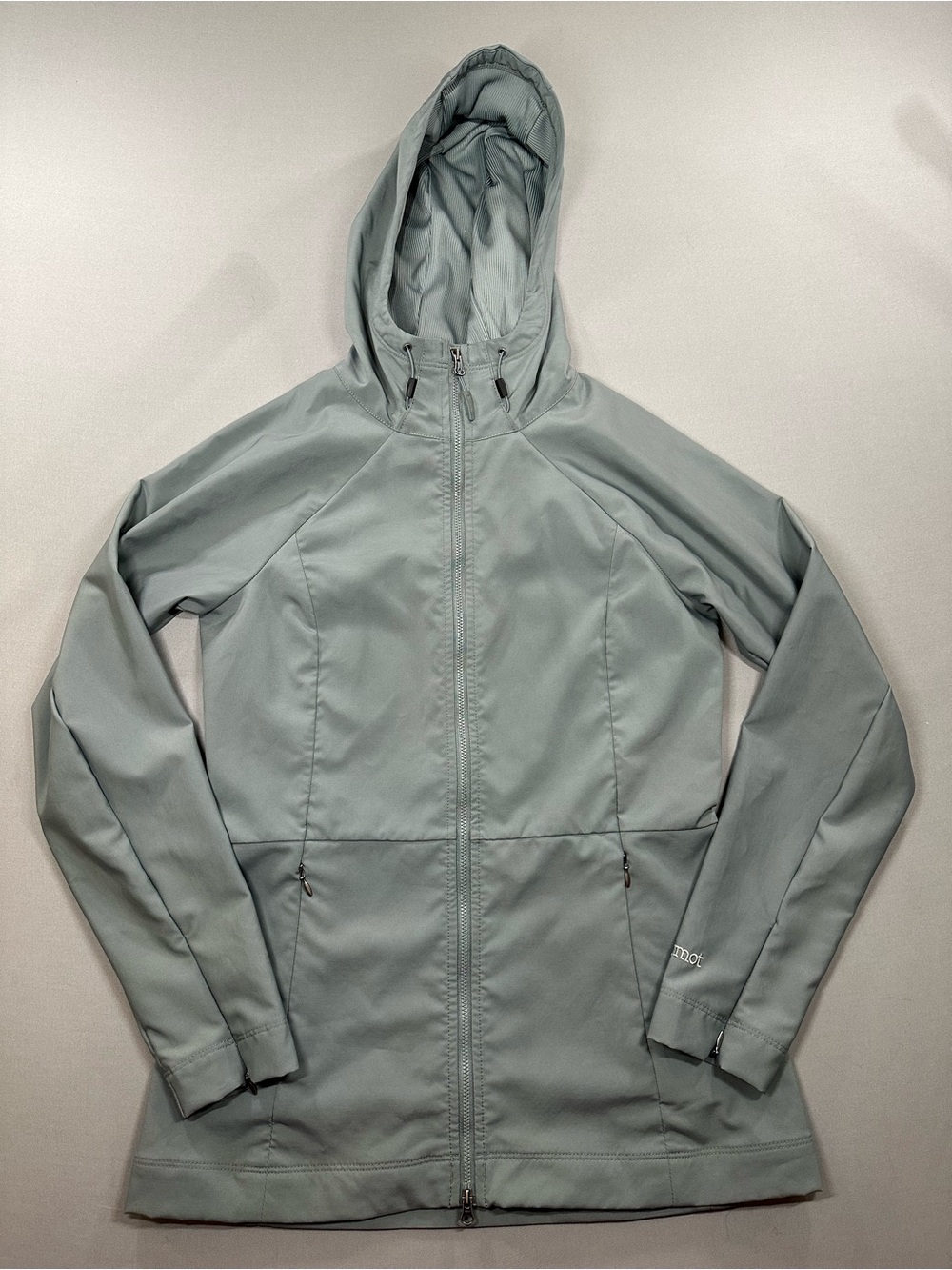 Marmot Softshell Windbreaker Rain Jacket w/ Hood, Raglan Sleeve - Womens Small
